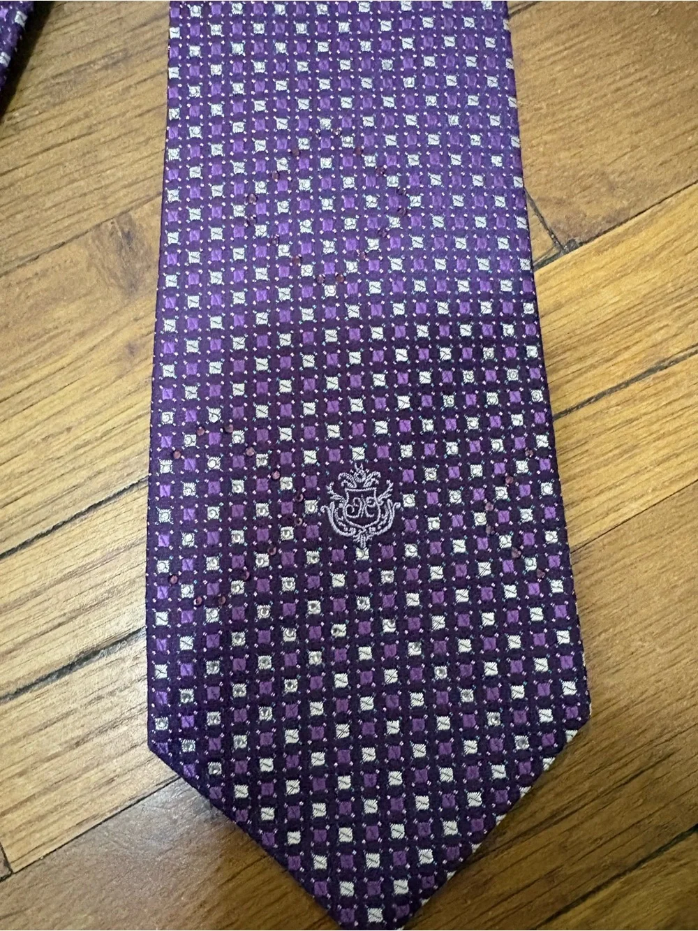 Classic Purple Geo-Pattern Men's Tie